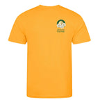 Magnolia Augusta Golf Ball Marker t-shirt – close-up of white Magnolia Augusta Golf Ball Marker lettering and Players