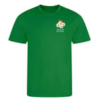 Magnolia Augusta Golf Ball Marker t-shirt – green men's t-shirt with white Magnolia Augusta Golf Ball Marker letters and
