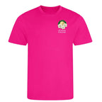 Magnolia Augusta Golf Ball Marker t-shirt – pink men's t-shirt with black Magnolia Augusta Golf Ball Marker letters and