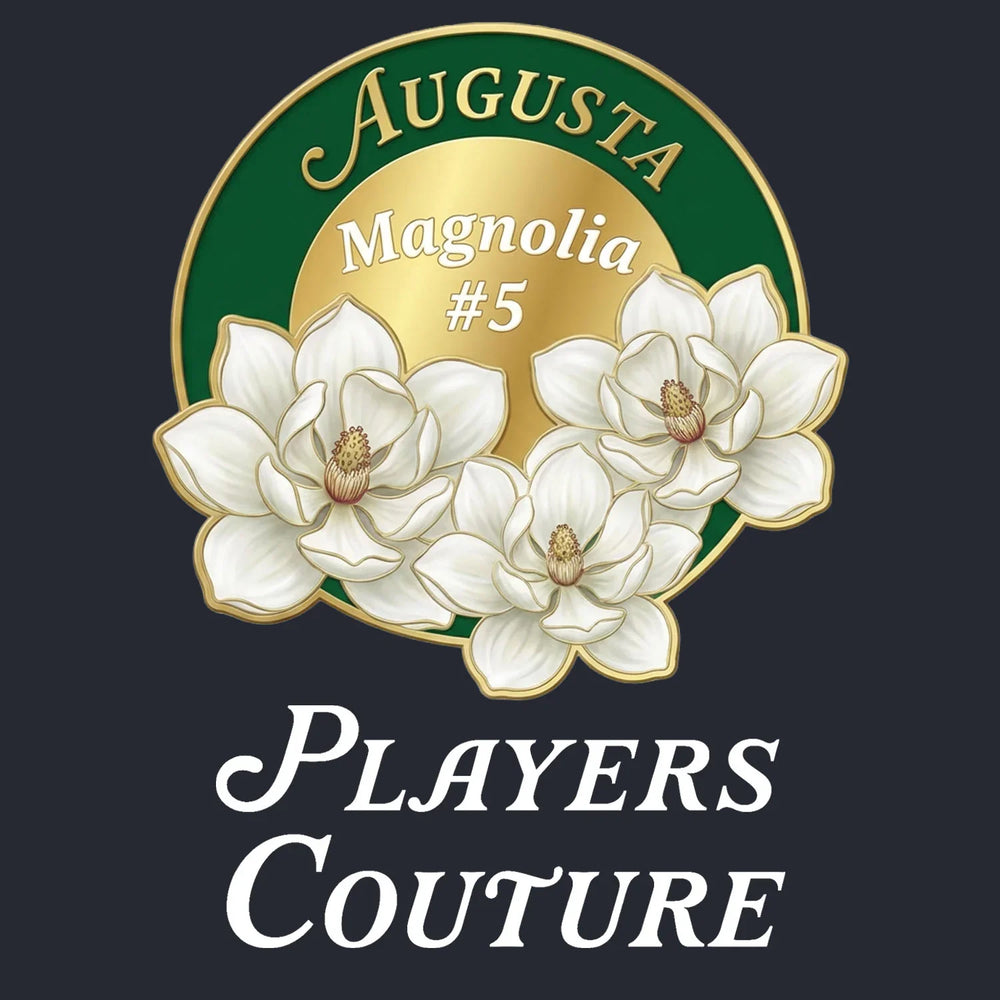 Magnolia Augusta Golf Ball Marker t-shirt – navy men's t-shirt with white Magnolia Augusta Golf Ball Marker letters and