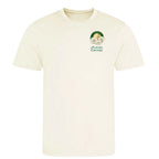Magnolia Augusta Golf Ball Marker t-shirt – close-up of white Magnolia Augusta Golf Ball Marker lettering and Players