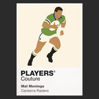 Mal Meninga Canberra Raiders rugby league T-shirt black