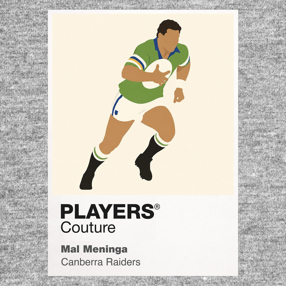 Mal Meninga Canberra Raiders rugby league T-shirt grey