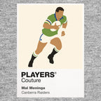 Mal Meninga Canberra Raiders rugby league T-shirt grey