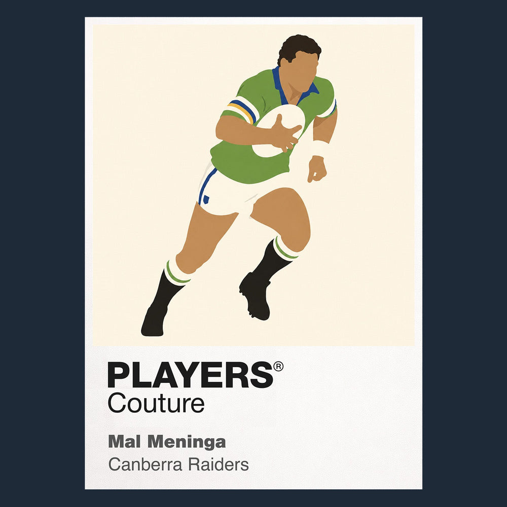 Mal Meninga Canberra Raiders rugby league T-shirt navy