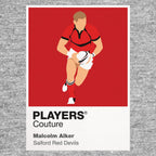 Malcolm Alker Salford Red Devils rugby league hoodie grey