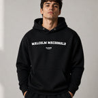 Malcolm Macdonald name-print hoodie - black