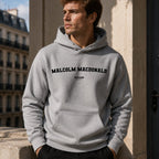 Malcolm Macdonald name-print hoodie - grey