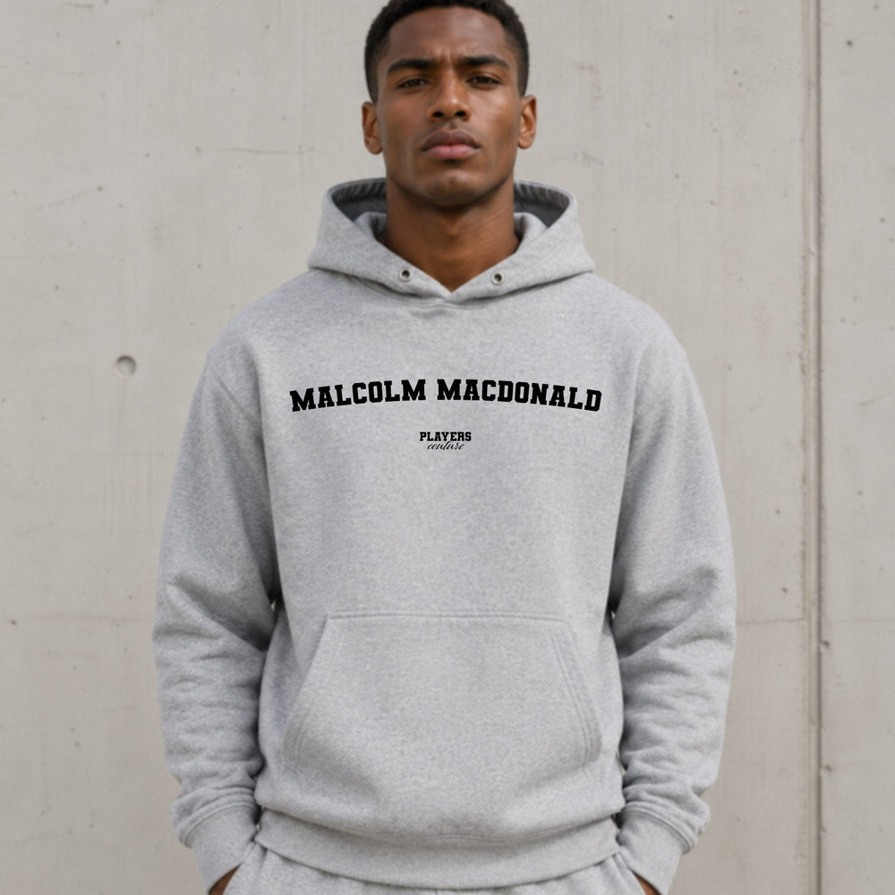 Malcolm Macdonald name-print hoodie - grey