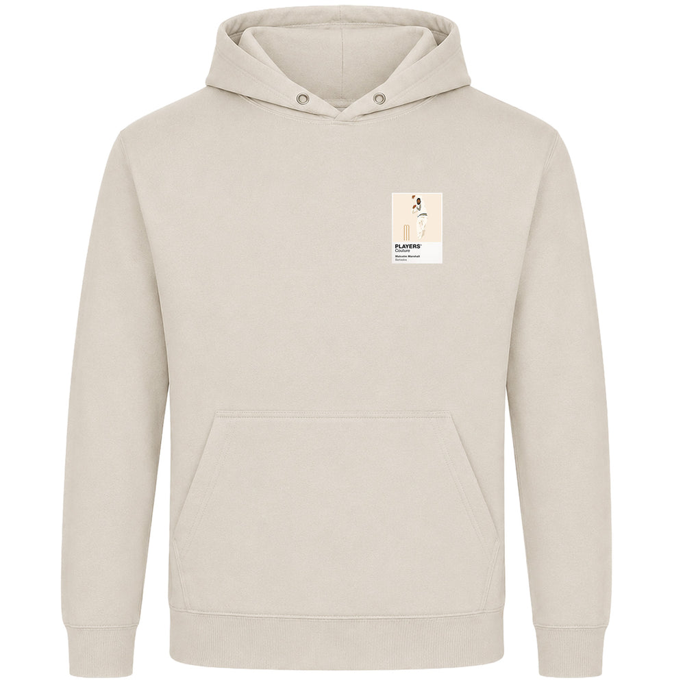 Malcolm Marshall Cricket Icon Frame Men's Hoodie - Beige