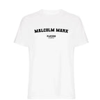 Malcolm Marx t-shirt – white men's t-shirt with black Malcolm Marx letters and Players Couture logo on the chest