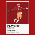Malik Turner 49ers American Football Icon Frame Men's Hoodie