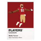 Malik Turner 49ers American Football Icon Frame Men's Hoodie