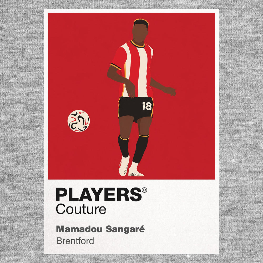 Mamadou Sangaré Brentford Men's T-Shirt - Grey