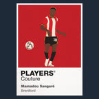 Mamadou Sangaré Brentford Men's T-Shirt - Navy