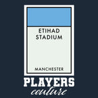 Manchester City hoodie – navy men's hoodie with white Manchester City letters and Players Couture logo on the chest