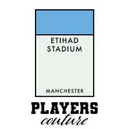 Manchester City Monopoly Card hoodie – white men's hoodie with black Manchester City Monopoly Card letters and Players