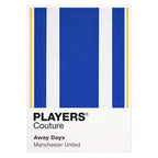 Manchester United Blue & White Classic Football Shirt Colours Frame Men's T-Shirt – blue close-up detail shot of the