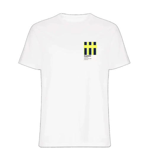 Manchester City Away 1999 t-shirt – white men's t-shirt featuring the Manchester City Away 1999 Players Couture logo