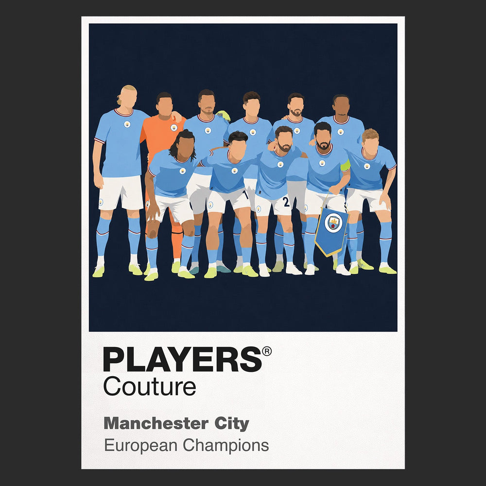 Manchester City Manchester City black Icon Frame artwork detail
