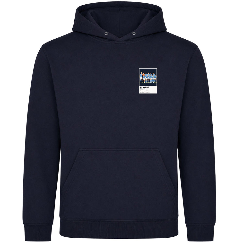 Manchester City European Champions Icon Frame Men's Hoodie – navy