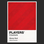 Manchester United Red Classic Football Shirt Colours Frame Men's T-Shirt – red close-up detail shot of the Manchester United