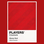 Manchester United Red Classic Football Shirt Colours Frame Men's T-Shirt – red close-up detail shot of the Manchester United