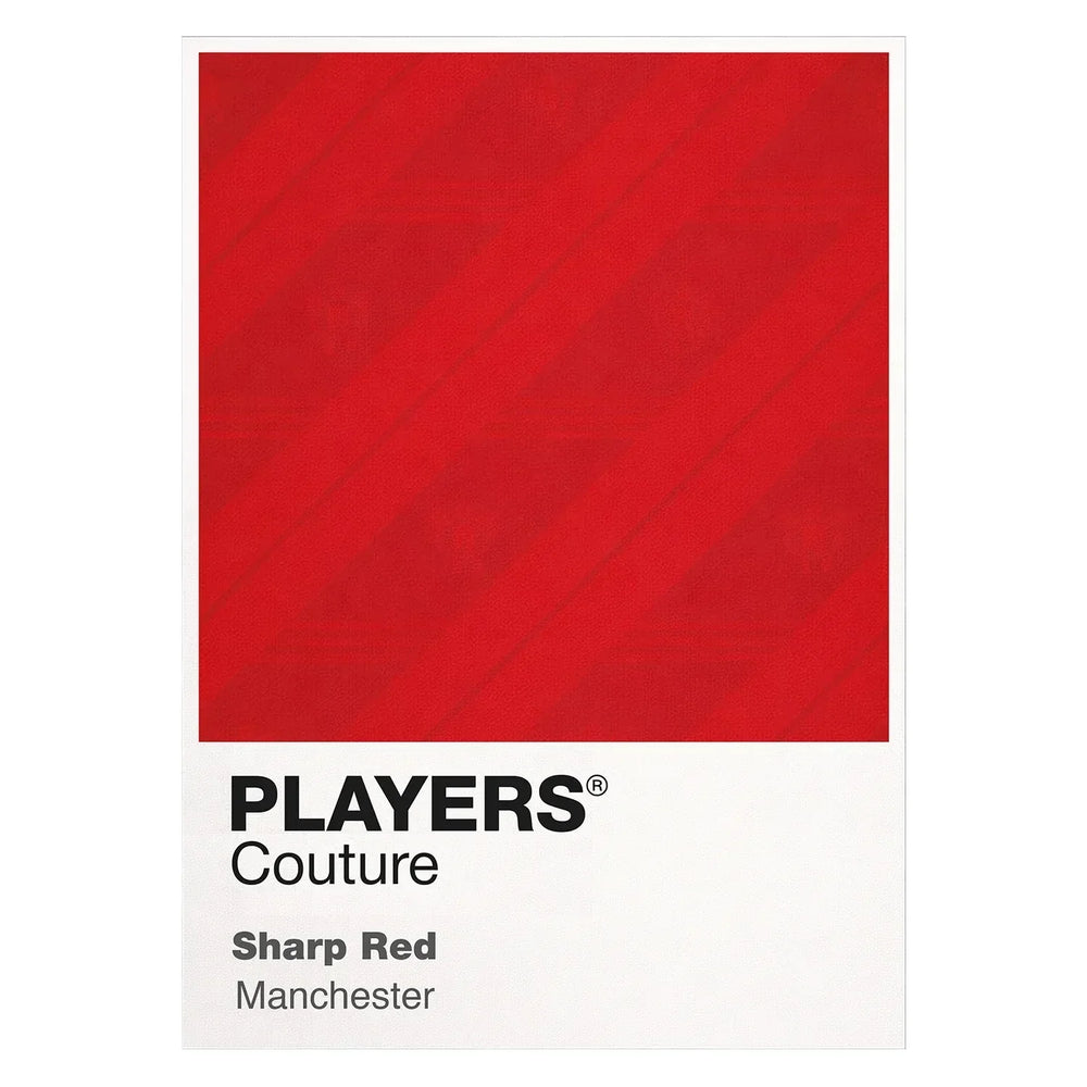 Manchester United Red Classic Football Shirt Colours Frame Men's T-Shirt – red close-up detail shot of the Manchester United