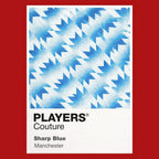 Manchester United Sharp Blue Classic Football Shirt Colours Frame Men's T-Shirt – blue close-up detail shot of the