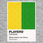 Manchester United Yellow & Green Classic Football Shirt Colours Frame Men's T-Shirt – yellow close-up detail shot of the
