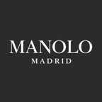 Manolo Logo Men's Hoodie – black close-up detail shot of the Manolo Players Couture logo design