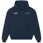 Manolo hoodie – navy men's hoodie featuring the Manolo Players Couture logo
