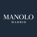 Manolo Logo Men's Hoodie – navy close-up detail shot of the Manolo Players Couture logo design