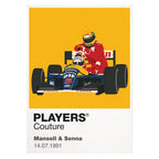 Mansell and Senna Taxi Formula 1 T-shirt – white view