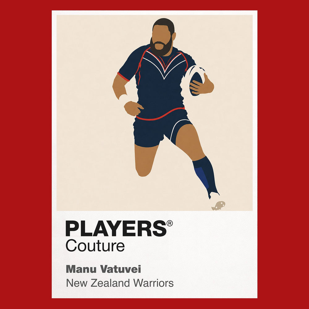 Manu Vatuvei New Zealand Warriors rugby league hoodie red
