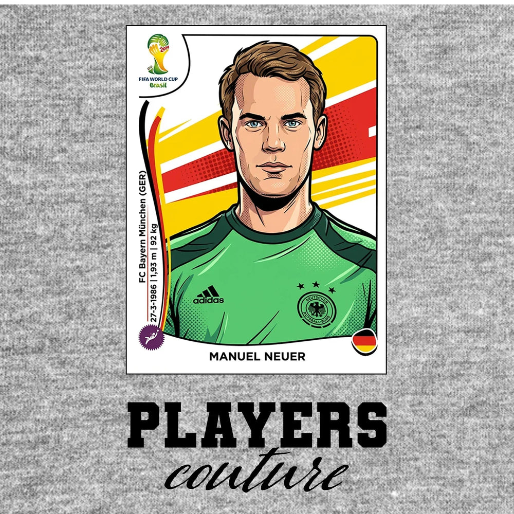 Manuel Neuer World Cup Sticker Kids T-Shirt – manuel neuer grey Players Couture design