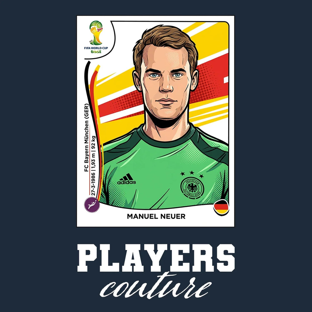 Manuel Neuer World Cup Sticker Kids Hoodie – manuel neuer navy Players Couture design