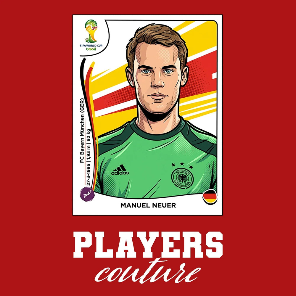 Manuel Neuer World Cup Sticker Kids T-Shirt – manuel neuer red Players Couture design