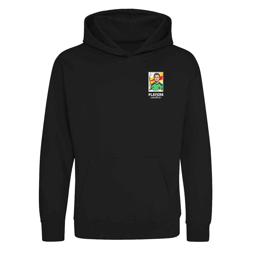 Manuel Neuer World Cup Sticker Kids Hoodie – manuel neuer sticker kids black hoodie Players Couture design