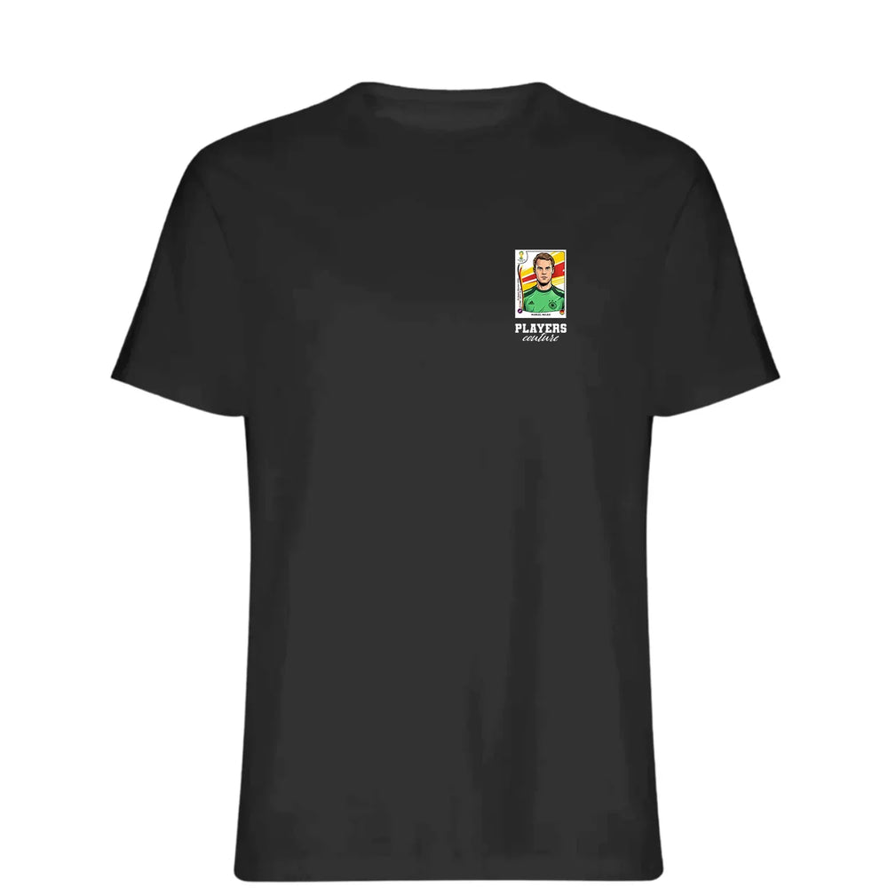 Manuel Neuer World Cup t-shirt – black men's t-shirt featuring the Manuel Neuer World Cup Players Couture logo