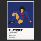 Diego Maradona Barcelona Icon Frame — Black