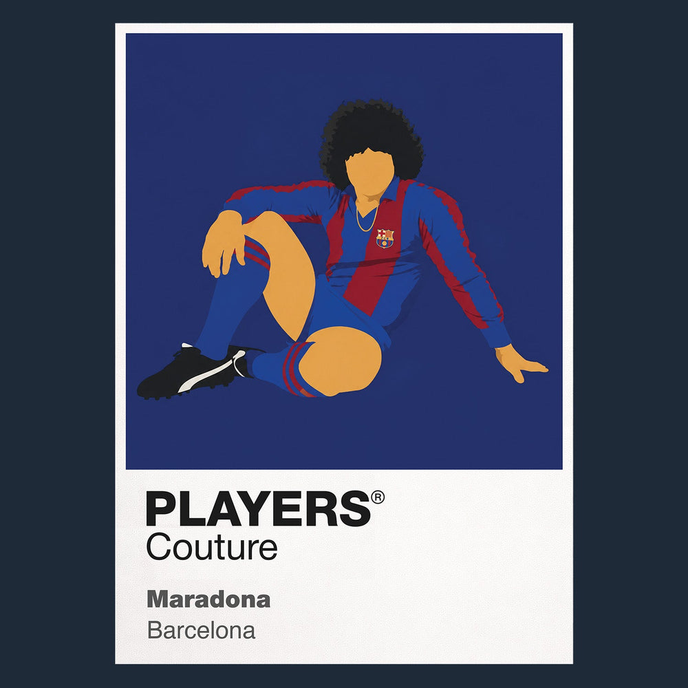 Diego Maradona Barcelona Icon Frame — Navy