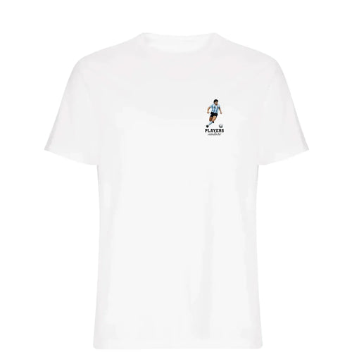 Diego Maradona t-shirt – white men's t-shirt featuring the Diego Maradona Players Couture logo