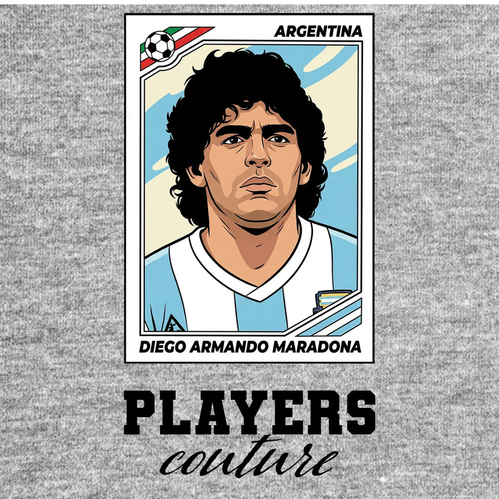 Diego Maradona 1986 World Cup Sticker Men's T-Shirt – close-up detail shot of the Diego Maradona 1986 World Cup Players