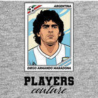 Diego Maradona 1986 World Cup Sticker Men's T-Shirt – close-up detail shot of the Diego Maradona 1986 World Cup Players