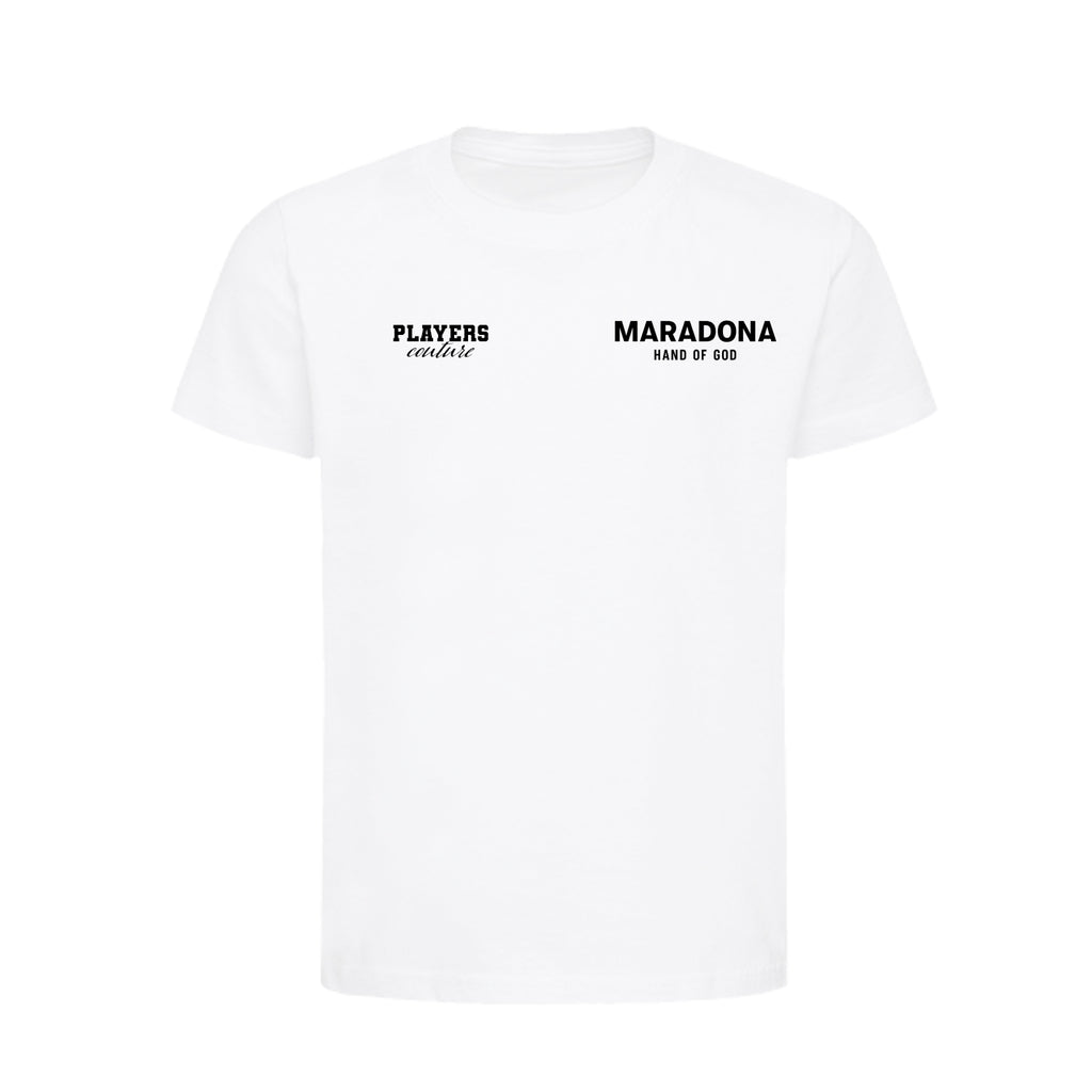 Maradona Hand of God Logo Players Couture Kids T-Shirt White