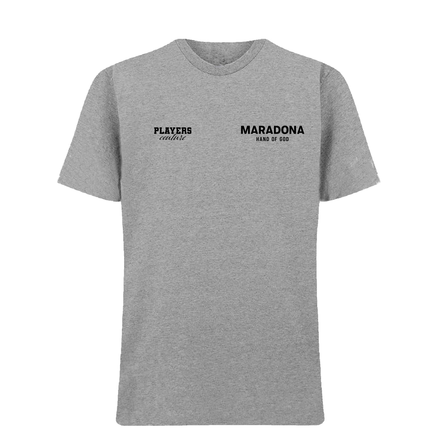 Maradona Logo Players Couture Mens T-Shirt Gray