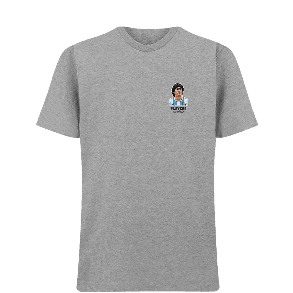 Diego Maradona Argentina t-shirt – grey men's t-shirt featuring the Diego Maradona Argentina Players Couture logo