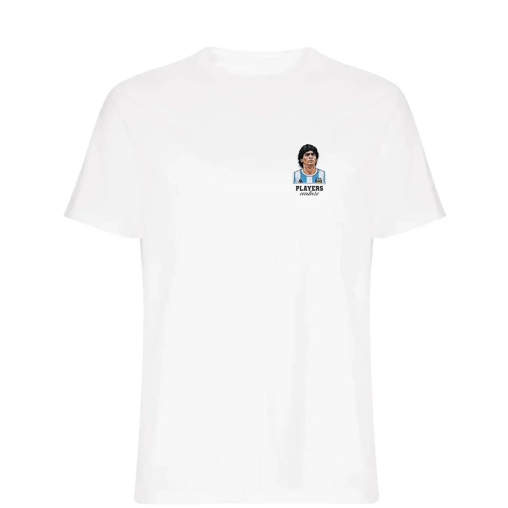 Diego Maradona Argentina t-shirt – white men's t-shirt featuring the Diego Maradona Argentina Players Couture logo