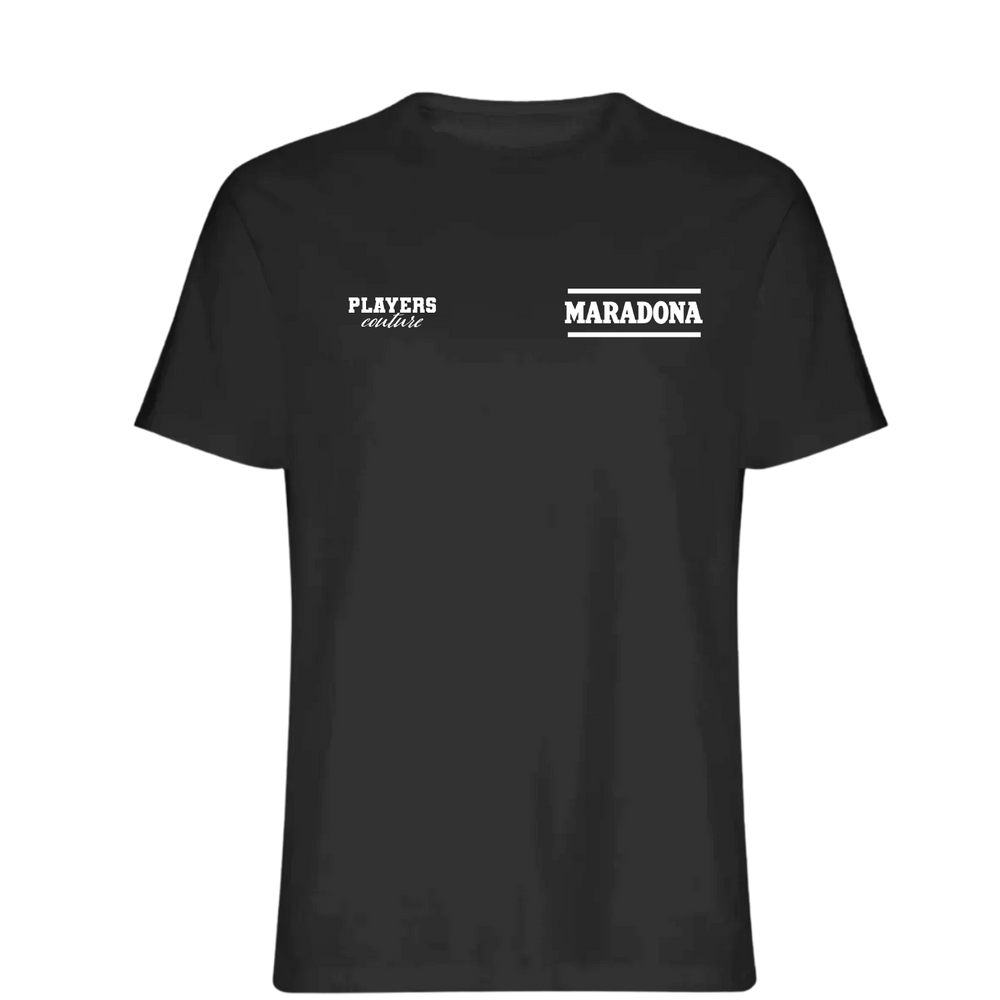 Maradona Logo Players Couture Mens T-Shirt Black
